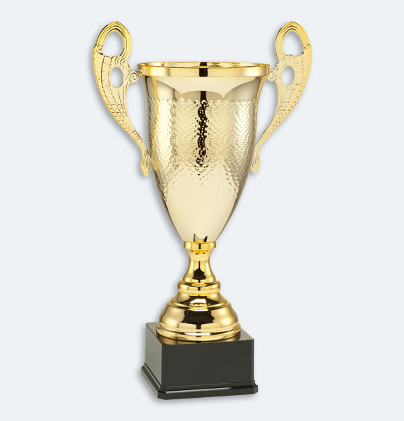 Frösön - Pokal i guld med svart marmorsockel (24111)