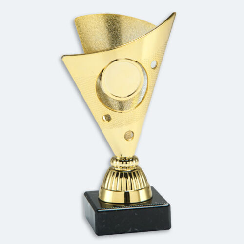 Kampen - Pokal/statyett i guld med plats för motiv och marmorsockel (24061)